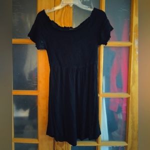 Flowy dress with popcorn top